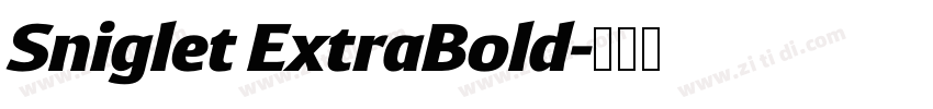 Sniglet ExtraBold字体转换